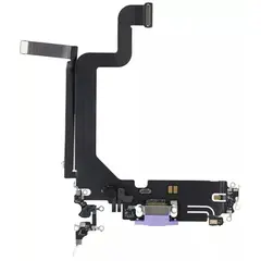 MR3_120843 Шлейф iphone 14 pro max з роз'ємом зарядки, аудіо та мікрофоном deep пурпуровий, знятий оригінал 