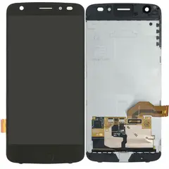 MR3_121897 Дисплей motorola xt1789 moto z2 force, з сенсором, та рамкою black, знятий оригінал 