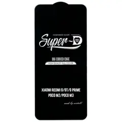 MR3_123790 Скло redmi 9, redmi 9t, redmi 9 prime, poco m2, poco m3 (mietubl super-d, black) без упаковки 