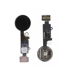 MR3_58304 Шлейф iphone 7, iphone 7 plus кнопки home (меню) black, з пластиком 