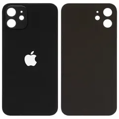 MR3_119995 Задня кришка (скло) для iphone 12 чорний (big hole), сервісний APPLE