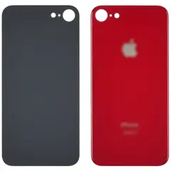 MR3_120950 Задня кришка (скло) для iphone 8 червоний (big hole) PRC