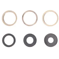 MR3_114023 Скло камери для iphone 13 pro, iphone 13 pro max, з рамкою gold (комплект 3шт.) 