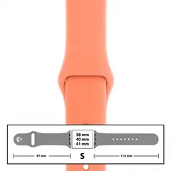 MR3_116107 Ремінець силіконовий для apple watch 38, 40, 41mm розмір s (44) peach 