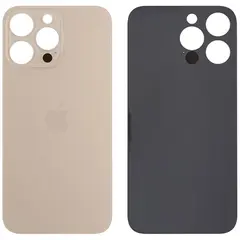 MR3_120050 Задня кришка (скло) iphone 14 pro gold (big hole), сервісний оригінал 
