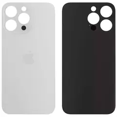 MR3_120051 Задня кришка (скло) iphone 14 pro silver (big hole), сервісний оригінал 