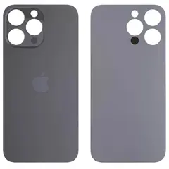 MR3_120053 Задня кришка (скло) iphone 14 pro max space black (big hole), сервісний оригінал 