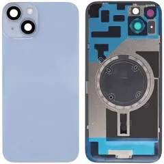 MR3_120373 Задня кришка (скло) iphone 14 blue, сервісний оригінал у зборі на рамці 