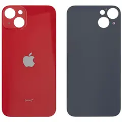 MR3_120374 Задня кришка (скло) iphone 14 red (big hole), сервісний оригінал 