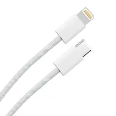 MR3_120807 Кабель pd type-c to lightning apple woven charge cable, 1m білий 