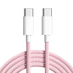 MR3_120890 Кабель pd type-c to type-c apple woven charge cable, 1m рожевий (без пак) 