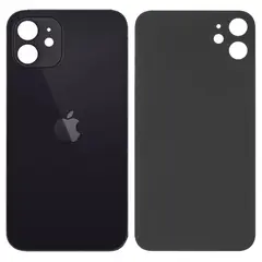 MR3_121750 Задня кришка (скло) iphone 12 black (small hole), сервісний оригінал 