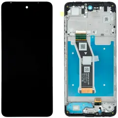 MR3_123054 Дисплей motorola xt2421 moto g04, з сенсором, та рамкою black сервісний оригінал 