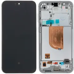 MR3_124202 Дисплей samsung sm-s711 galaxy s23 fe 5g (2023), з сенсором, та рамкою білий сервісний оригінал 