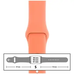 MR3_116107 Ремінець силіконовий для apple watch 38, 40, 41 mm розмір s (44) peach PRC