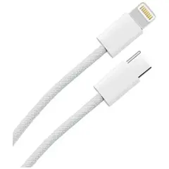 MR3_120807 Кабель pd type-c to lightning apple woven charge cable, 1 m білий PRC