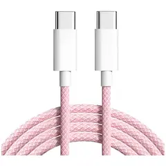 MR3_120890 Кабель pd type-c to type-c apple woven charge cable, 1 m рожевий (без пак) PRC