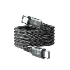 КАБЕЛЬ XO NB-Q267 MAGNETIC BRAIDED TYPE-C TO TYPE-C 60W DATA CABLE 1M, ЧОРНИЙ