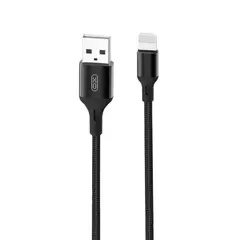 КАБЕЛЬ XO NB143 BRAIDED DATA CABLE LIGHTNING 1M, ЧОРНИЙ