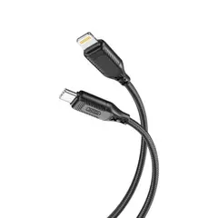 КАБЕЛЬ XO NB-Q236A BRAIDED TYPE-C TO LIGHTNING 27W DATA CABLE, ЧОРНИЙ