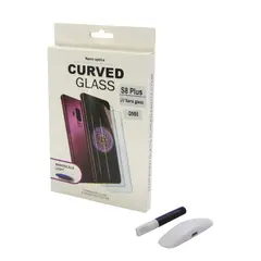 MR3_102712 Скло samsung g955 galaxy s8 plus (0.25mm, 3d, прозорий) в комплекті з uv клеєм і лампою 