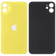 MR3_106632 Задня кришка (скло) iphone 11 yellow (big hole) 