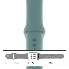 MR3_116111 Ремінець силіконовий для apple watch 38, 40, 41mm розмір s (64) cactus 