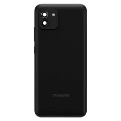MR3_117368 Задня кришка samsung a035 galaxy a03 black (зі склом камери) 