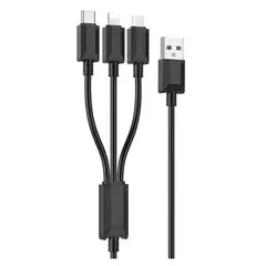 MR3_118264 Кабель combo hoco x74 3in1 (lightning, micro-usb, type-c), 2a 1m black 