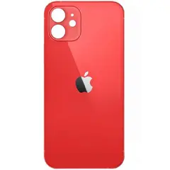 MR3_119997 Задня кришка (скло) iphone 12 red (big hole), сервісний оригінал 