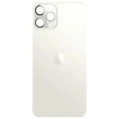 MR3_119998 Задня кришка (скло) iphone 11 pro max silver (big hole), сервісний оригінал 