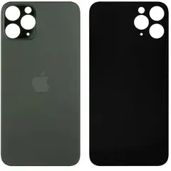 MR3_120030 Задня кришка (скло) iphone 11 pro midnight green (big hole), сервісний оригінал 