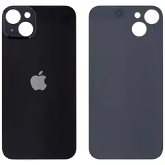 MR3_120045 Задня кришка (скло) iphone 14 midnight (big hole), сервісний оригінал 