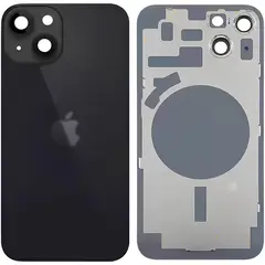 MR3_120048 Задня кришка (скло) iphone 14 plus midnight, сервісний оригінал у зборі на рамці 