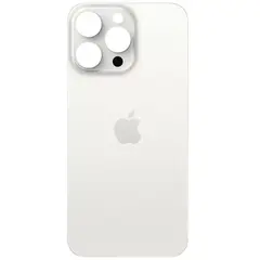 MR3_120674 Задня кришка (скло) iphone 15 pro білий titanium (big hole), сервісний оригінал 