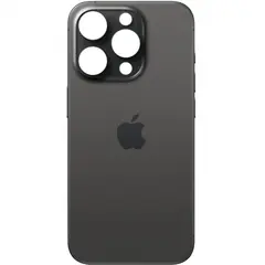 MR3_120684 Задня кришка (скло) iphone 15 pro max black titanium (big hole), сервісний оригінал 
