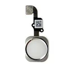 MR3_6933 Шлейф iphone 6s, iphone 6s plus кнопки home (меню) silver, з пластиком 
