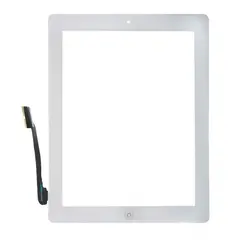 MR3_81676 Тачскрін сенсор для ipad 3 зі шлейфом кнопки включення та кнопкою меню (home) білий h/c 