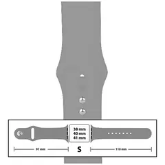 MR3_116119 Ремінець силіконовий для apple watch 38, 40, 41 mm розмір s (26) light сірий PRC