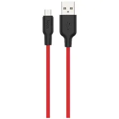 MR3_118279 Кабель usb hoco x21 plus silicone micro 3a 2 m чорний, червоний HOCO