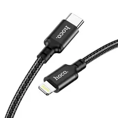 MR3_118255 Кабель pd type-c to lightning hoco x14 double speed 20w 3m black 