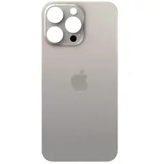 MR3_120907 Задня кришка (скло) iphone 15 pro max natural titanium (big hole), сервісний оригінал 