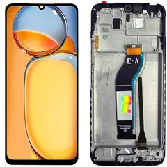MR3_121011 Дисплей redmi 13c, poco c65, з сенсором, та рамкою black сервісний оригінал 