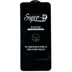 MR3_124265 Скло redmi 10c, redmi 12c, redmi 10 power, poco c40 (mietubl super-d) black, без упаковки 