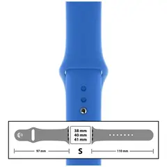 MR3_116092 Ремінець силіконовий для apple watch 38, 40, 41 mm розмір s (03) sky синій PRC
