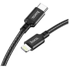 MR3_118255 Кабель pd type-c to lightning hoco x14 double speed 20w 3 m чорний HOCO