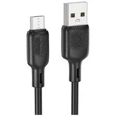 MR3_273339 Кабель borofone usb bx113 silicone, micro 2.4a 3м чорний BOROFONE
