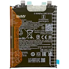 MR3_252952 Акумулятор телефона для xiaomi 13t, redmi note 13 pro 4g, poco m6 pro, poco x6 pro (bm5t) welmy WELMY