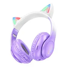 MR4_132471 Навушники накладні hoco w42 cat ears over-ear bt headphones bt5.3 purpule grape HOCO