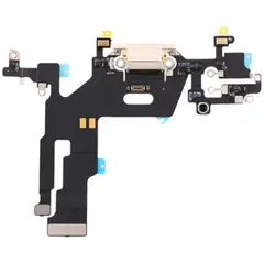 MR3_114068 Шлейф iphone 11 з роз`ємом заряджання, аудіо та мікрофоном білий PRC